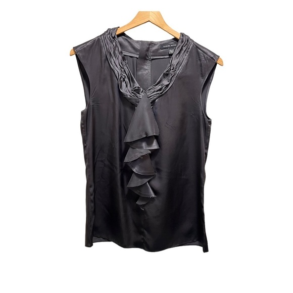 Banana Republic Silk Ruffle Sleeveless Blouse Size XS - Picture 1 of 11